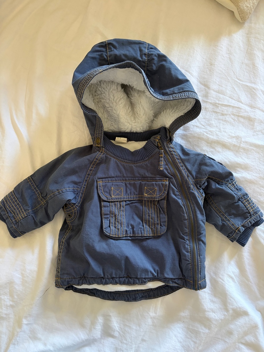 Baby H&M Hooded Winter Jacket - Navy Blue